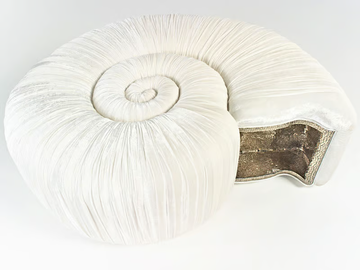 AMMONITE - Round fabric pouf by Sicis - view 3
