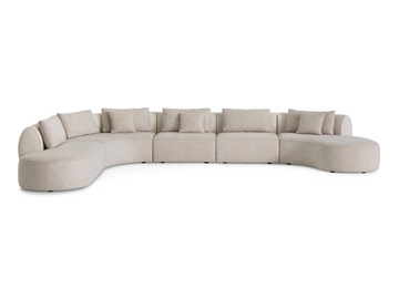BOTERO - Sectional curved fabric sofa by Sicis - view 2