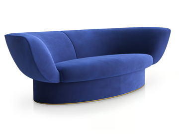 TULIPA - Curved velvet sofa by Sicis - view 2
