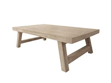 COCO - Rectangular low teak garden side table by Sifas - view 2