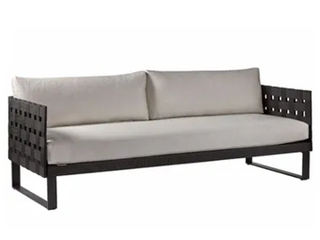 KOMFY BLACK - 3 seater garden sofa by Sifas - view 2