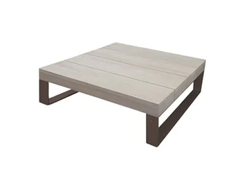 KOMFY - Square low teak garden side table by Sifas - view 2