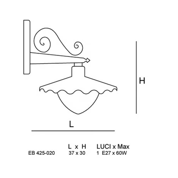 CUORE EB 425 - Murano glass outdoor wall lamp by Siru - view 3