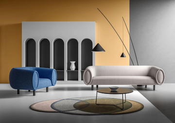 TOBI - 3 seater polyester sofa by Sitland - view 3