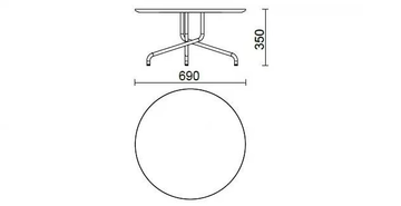 BISTROT - Low round steel coffee table by Sitland - view 3