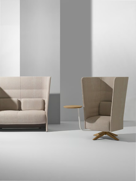 CELL 128 - Swivel armchair high-back by Sitland - view 3