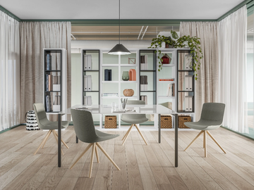 MILOS LIFE - Trestle-based fabric chair by Sitland - view 3