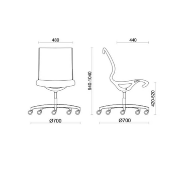 SOUL AIR - Mesh reception chair with armrests by Sitland - view 3