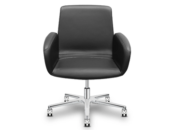 WHY NOT - Swivel upholstered leather office chair by Sitland - view 3