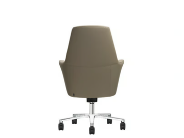 OF COURSE - Leather office chair with castors by Sitland - view 3