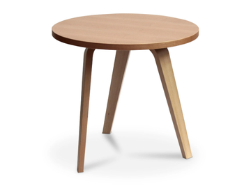 REST - Round wooden high side table by Sitland - view 2