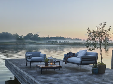 ANHOLT - Sunbrella® garden armchair with armrests by Skargaarden - view 3