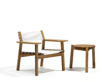 DJURÖ - Round teak garden side table by Skargaarden - view 3
