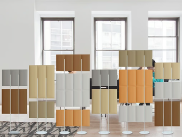 ECODESK FREESTANDING - Sound absorbing freestanding polyester fibre office screen by Slalom - view 2