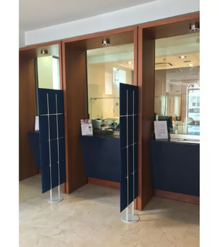 ECODESK TOTEM - Sound absorbing freestanding polyester fibre office screen by Slalom - view 3