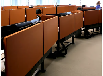 T-FRAME - Sound absorbing polyester fibre desktop partition by Slalom - view 2