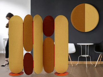 T-LIGHT FREESTANDING - Sound absorbing freestanding polyester fibre office screen by Slalom - view 2