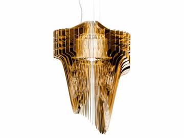 ARIA GOLD - LED Lentiflex® and Cristalflex® pendant lamp by Slamp - view 2