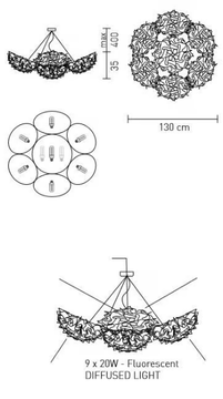 VELI 7 SILVER - LED Steelflex® pendant lamp by Slamp - view 3