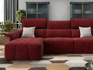 ADRIA - Fabric sofa with chaise longue by Sofanella - view 3
