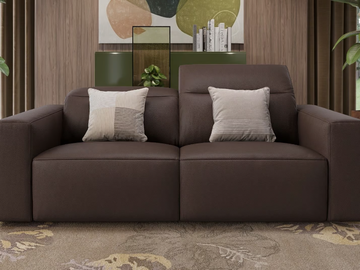 LENOLA - 2 seater leather sofa by Sofanella - view 3