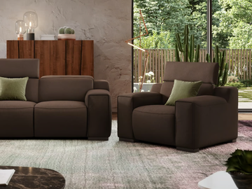 LORETO - Fabric armchair with armrests by Sofanella - view 3