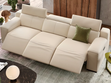 LORETO XXL - 3 seater leather sofa by Sofanella - view 3