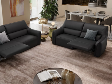 PESARO - 2 seater leather sofa by Sofanella - view 3