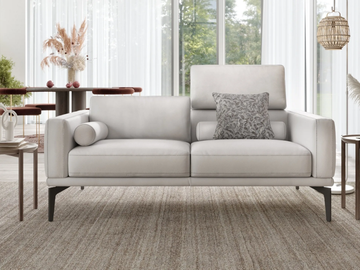 SALERNO - 2 seater leather sofa by Sofanella - view 3