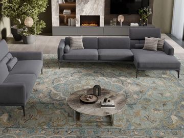 SALERNO - Fabric sofa with chaise longue by Sofanella - view 3