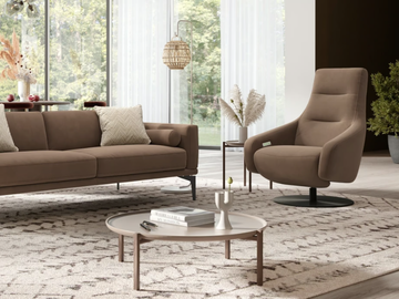 SANTANA - Swivel leather armchair by Sofanella - view 3