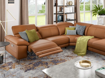 SIENA - Corner leather sofa by Sofanella - view 3