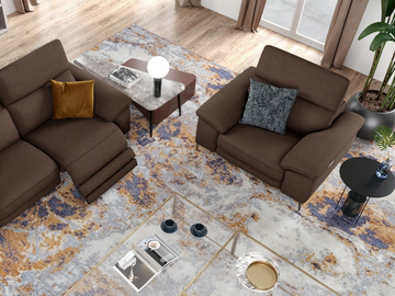 SIENA - Fabric armchair with armrests by Sofanella - view 3