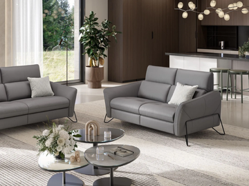 LINARES - 2 seater leather sofa by Sofanella - view 3