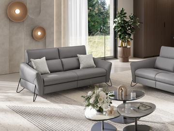 LINARES - 3 seater leather sofa by Sofanella - view 3