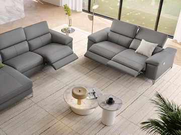 VENOSA - 2 seater leather sofa by Sofanella - view 3