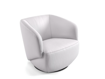 VIGO - Swivel leather armchair with armrests by Sofanella - view 2