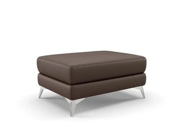 MILANO - Upholstered leather footstool by Sofanella - view 2