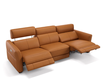 NOVARA XXL - 3 seater leather sofa by Sofanella - view 2