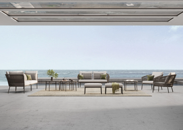 LOOP LOUNGE - 2 seater upholstered fabric garden sofa by Solpuri - view 3