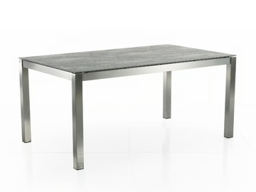 CLASSIC STAINLESS STEEL - Rectangular ceramic garden table by Solpuri - view 2