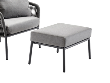 LOOP LOUNGE - Rectangular fabric garden footstool by Solpuri - view 2