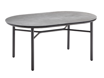 LOOP LOUNGE - Oval low ceramic garden side table by Solpuri - view 2