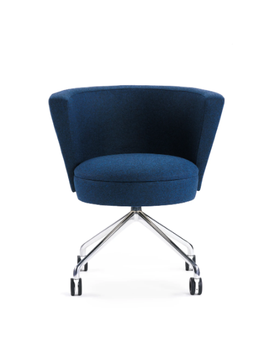.ROSSI RAR - Upholstered chair with castors by Spiegels - view 3