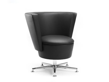 .ROSSI RS5 - Swivel fabric easy chair with 5-spoke base by Spiegels - view 2