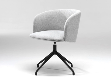 .ROSSINI - Upholstered trestle-based chair by Spiegels - view 2