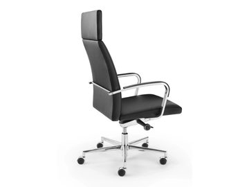 .TANO 020 - Swivel leather office chair with 5-Spoke base by Spiegels - view 3