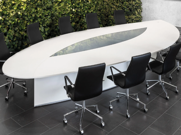 .CON AIR - Height-adjustable oval meeting table by Spiegels - view 2