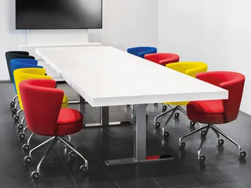 .CON AIR - Height-adjustable rectangular meeting table by Spiegels - view 2