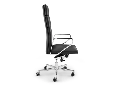.PILOT P300 - Leather executive chair with 5-spoke base with castors by Spiegels - view 3